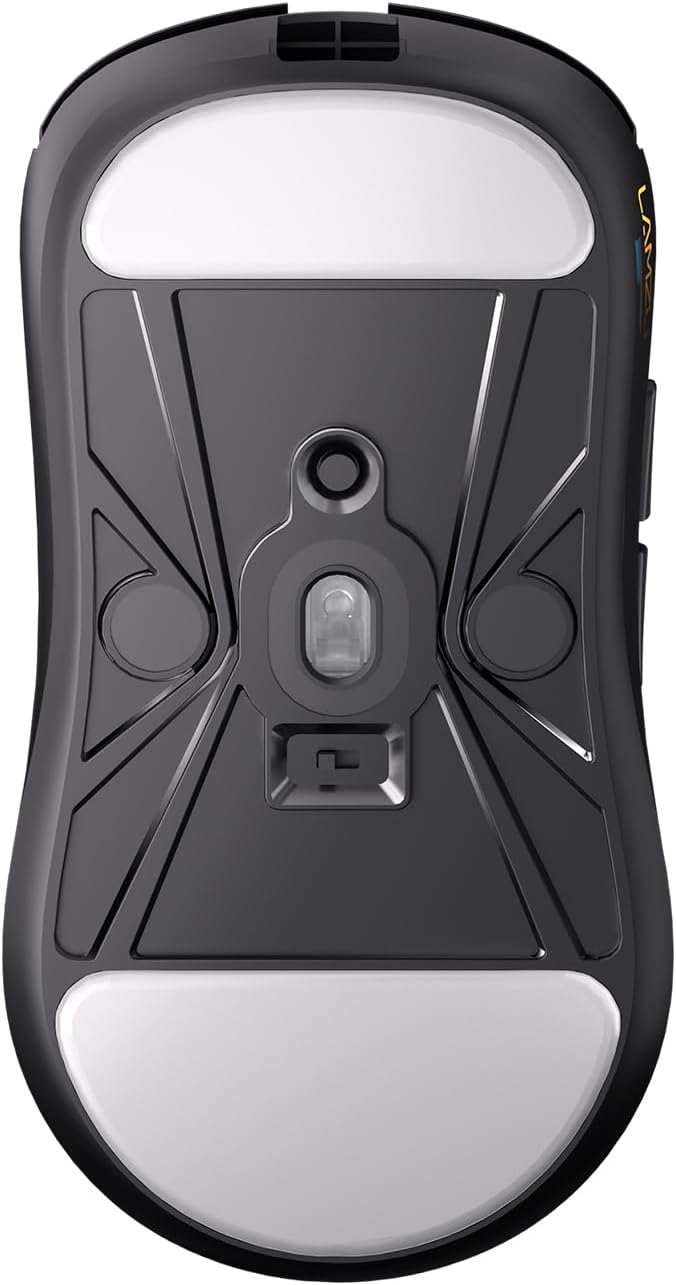 Lamzu Inca Gaming Mouse, 8K Polling Rate, Optical Switches, TTC Encoder, Paw3950 IC, Nordic 52840 MCU, Symmetrical High-Hump, Recommended for Claw-Grip Gamers, 8K Dongle Included (Black)