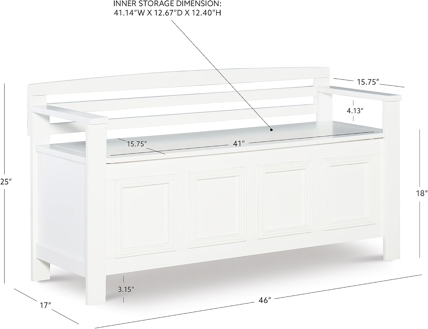 Linon Laredo Storage Bench