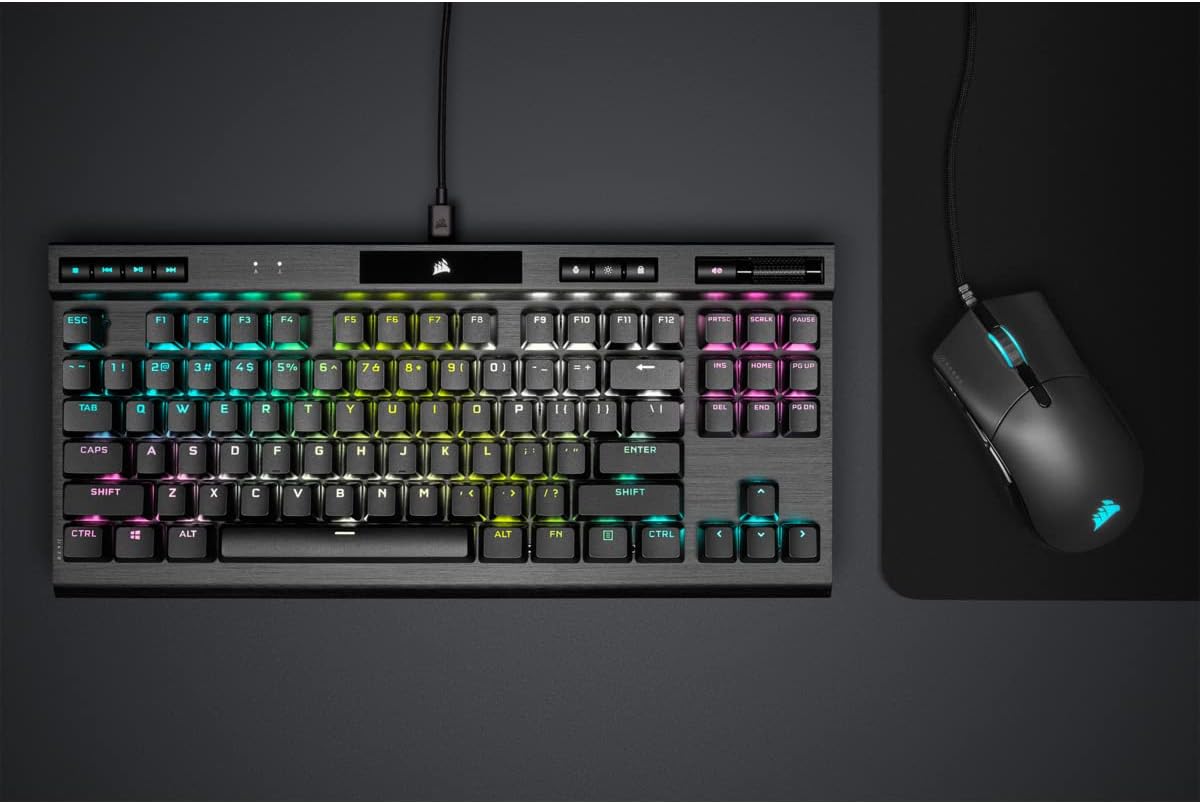 Corsair K70 RGB TKL Champion Series Gaming Keyboard CH-911901A - OPX Switch (Renewed)