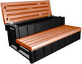 Confer Plastics Two Tier 36' Wide Storage Hot Tub Step: Durable, Multi-Functional, Non-Skid Spa Steps, Easy Installation, Sturdy, Long Lasting Upgrade to Your Space. Proudly Made in USA. - Redwood