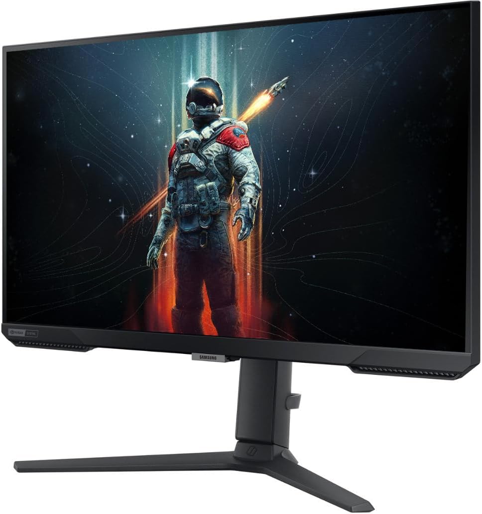 Samsung 27' Odyssey G4 Series IPS LED Gaming Monitor, Nvidia G-Sync, 240Hz, 1ms, Ultrawide, AMD FreeSync Premium, HDMI, Black, with GSF HDMI Cable