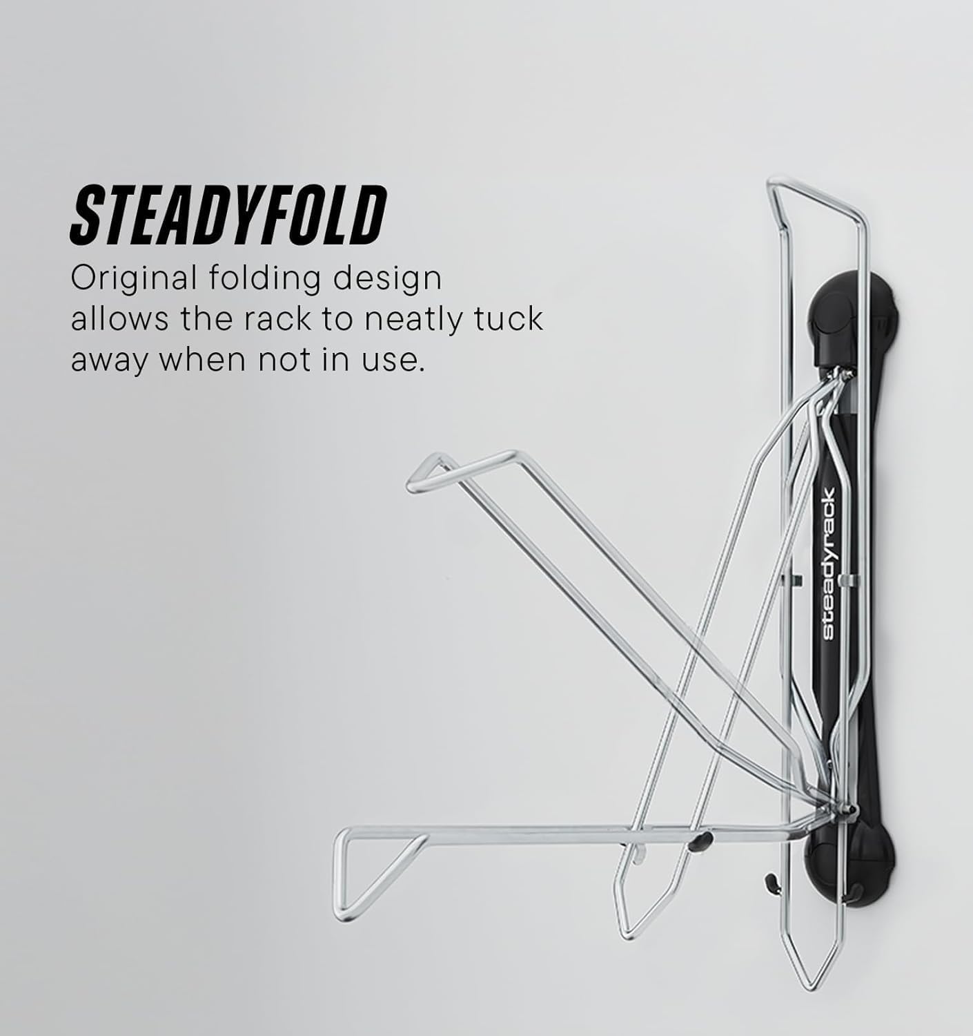 Steadyrack Fat Tire Bike Rack – Vertical Wall Mount Storage for Fat Bikes with 2.8'–4.5' Wide Tires – Space-Saving Pivot Design for Garage or Home