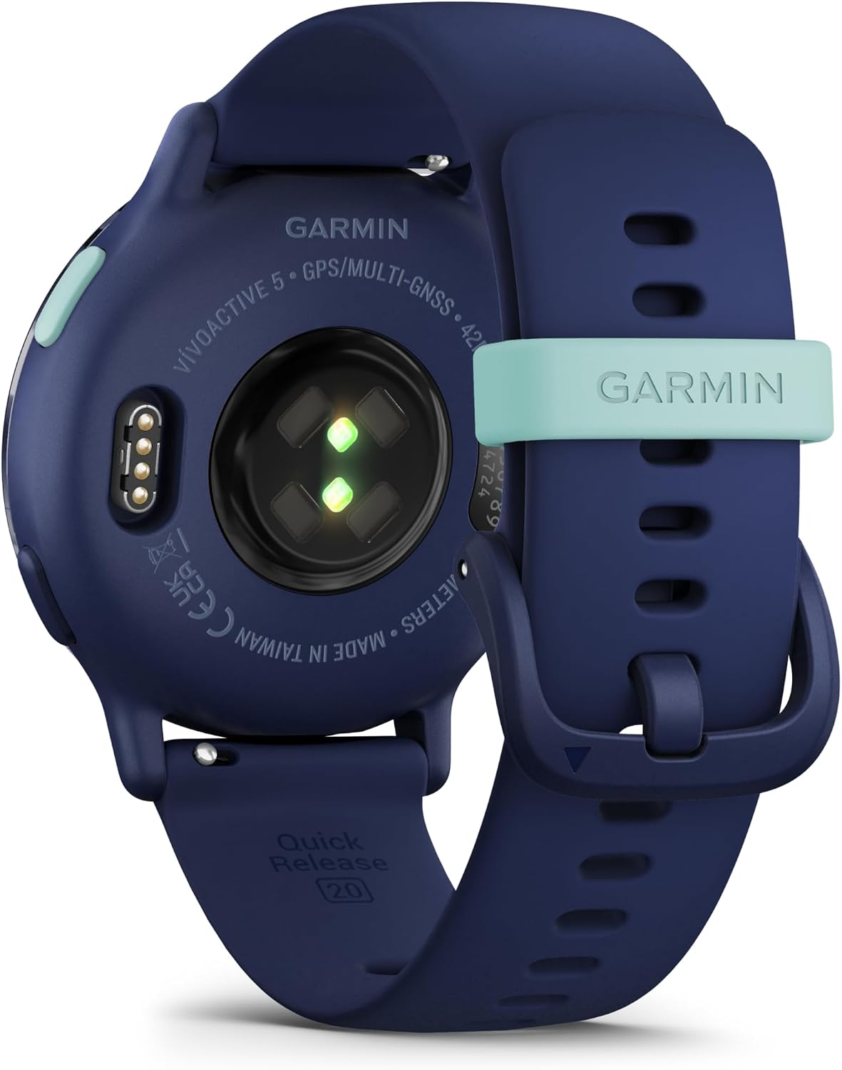 Garmin Vivoactive 5, Health and Fitness GPS Smartwatch for Men and Women, Metallic Navy Bezel w/Navy Case and Silicone Band, 1.2' AMOLED Touchscreen Display, 11 Days Battery Life (Bundle)