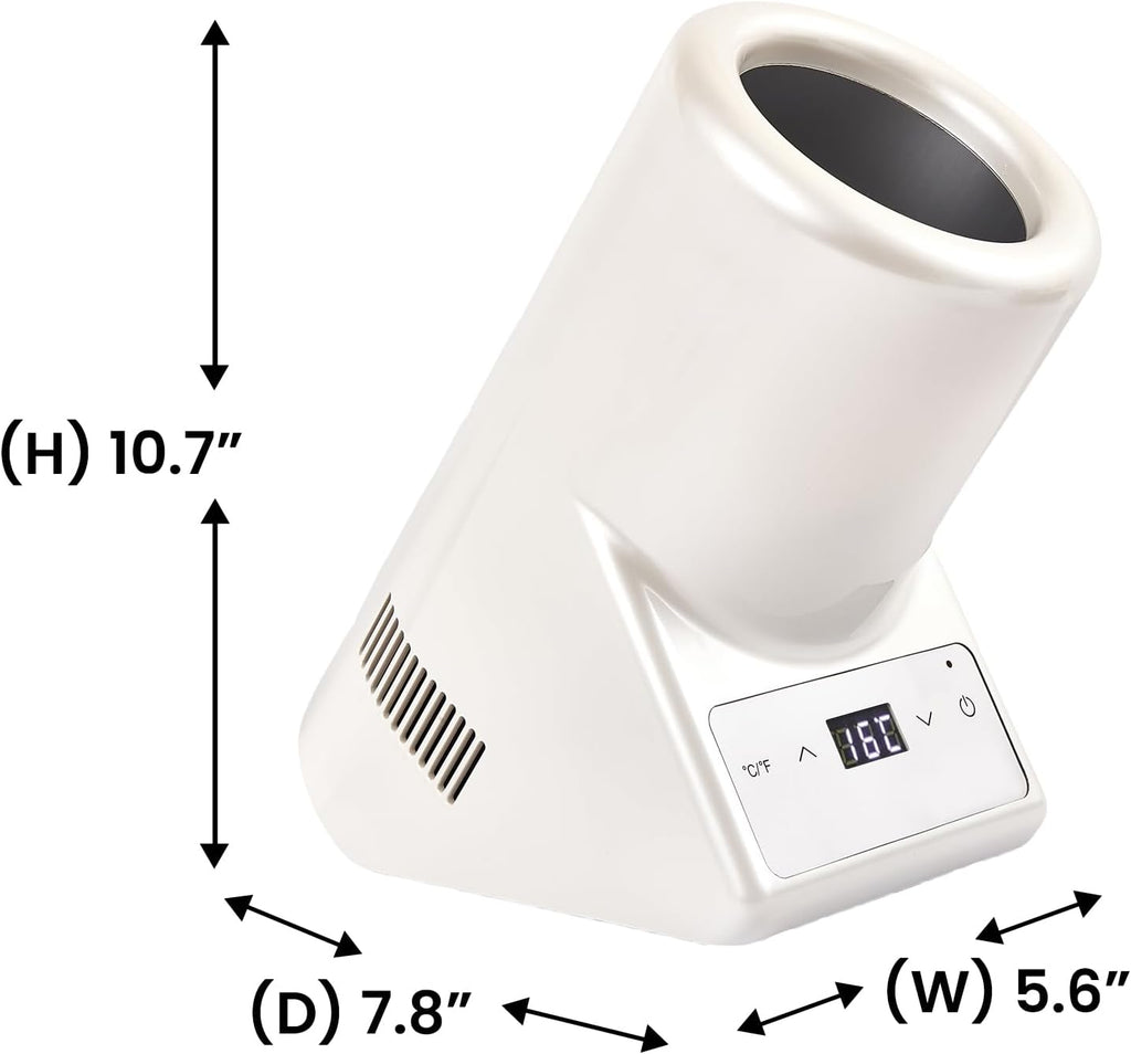 Equator 110V/12V Portable Electric Wine Chiller for Red, White and Water Bottles, 750mL Single Bottle Cooler, Stainless Body, Rechargeable, 24h Cold, Ideal for Parties & Gifts (White)