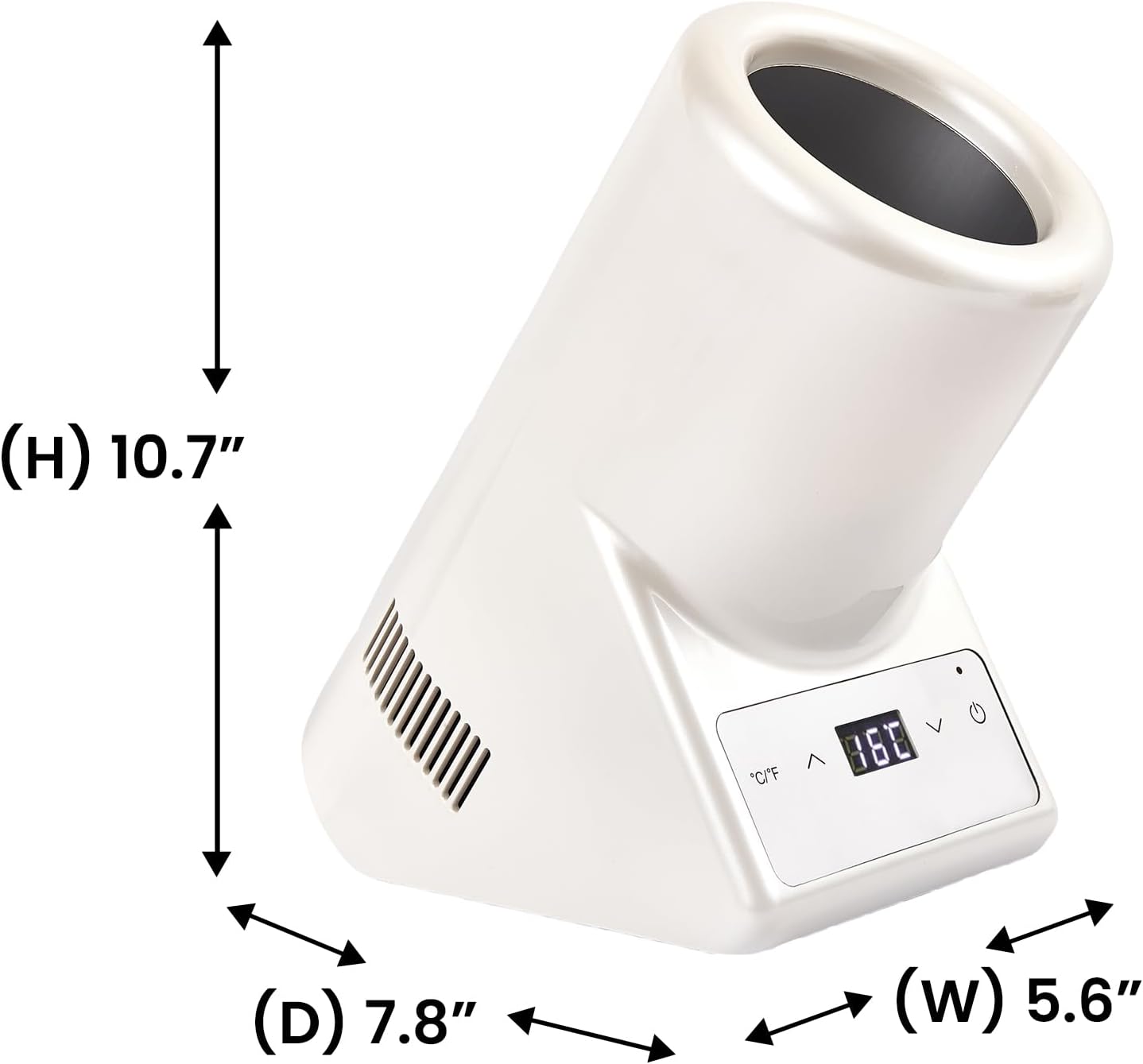 Equator 110V/12V Portable Electric Wine Chiller for Red, White and Water Bottles, 750mL Single Bottle Cooler, Stainless Body, Rechargeable, 24h Cold, Ideal for Parties & Gifts (White)