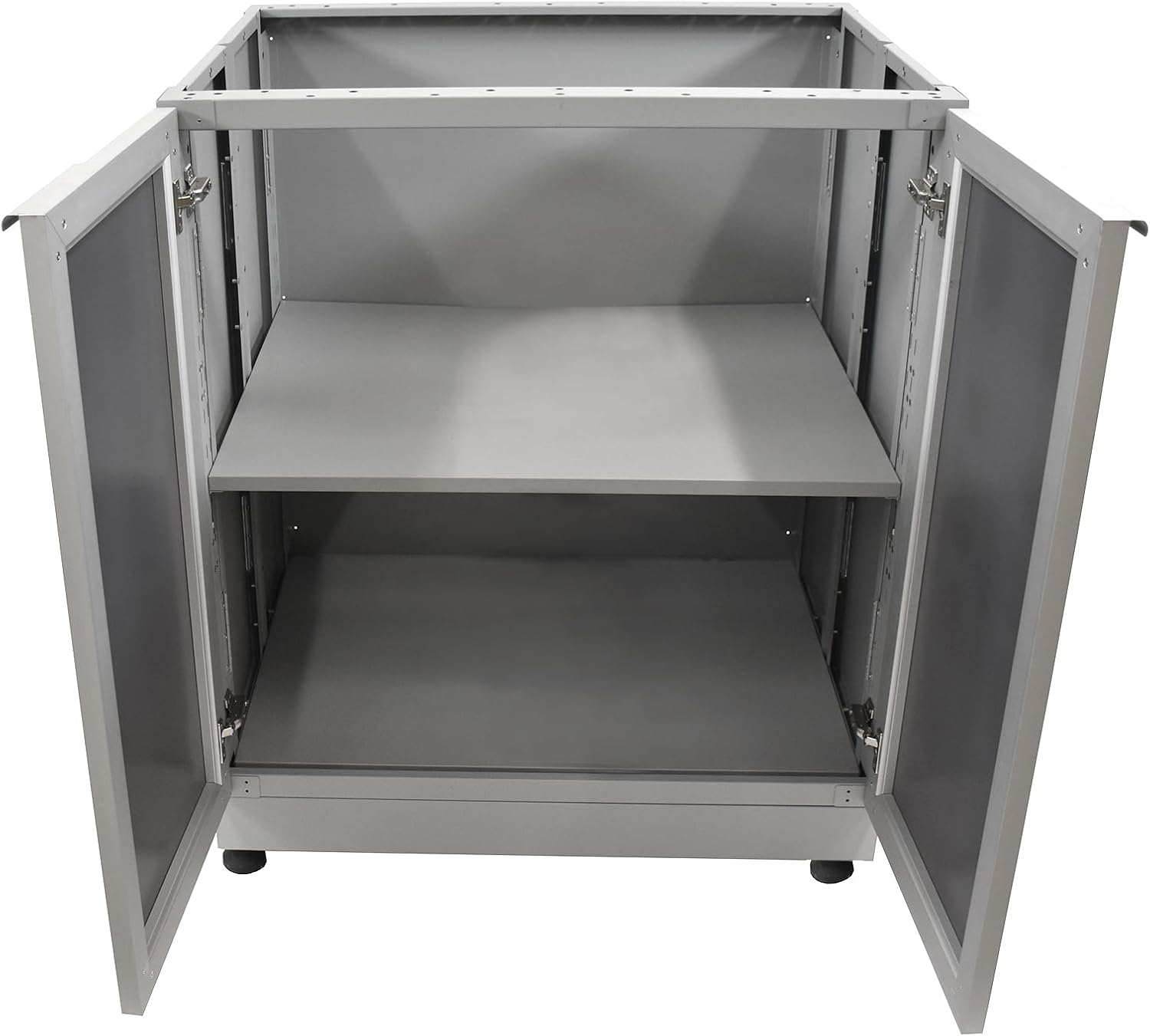 Blue Sky Outdoor Living 2-Piece Modular Outdoor Kitchen Combo Set - Weather-Resistant Stainless Steel and Tempered Glass - Includes 3-Drawer Storage, 2-Door Storage, and 2 Extended Countertops