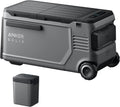 Anker SOLIX EverFrost 2 58L Cooler with Extra Battery, 61 qt Car Refrigerator, Electric Cooler with 288Wh Battery, Powered by AC/DC or Solar,for Outdoor Camping, Travel, and Fishing, Fits in Trucks