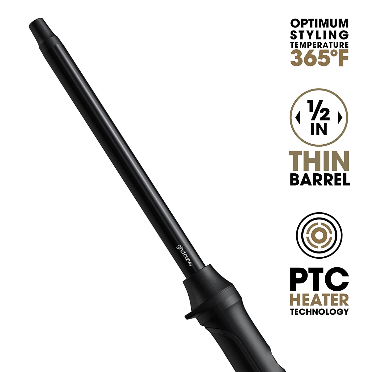 ghd Curve® Professional Hair Curling Irons & Wands | Soft Waves, Classic and Tight Curls | 0.5 –1.5 Inch Barrels' | 365ºF Styling Temp Preventing Heat Damage + Auto Sleep Mode