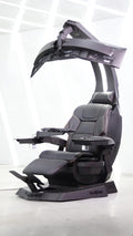 Imperatorworks CLUVENS Manticore Model Zero Gravity Gaming Chair Cockpit Gaming Workstation Executive seat (Black) Support 3 Monitors 1 * 49'/57' Monitor can Extend to 5 Monitors