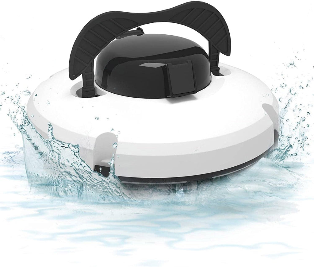 Pool Cleaning Robot Lasts 120 Minutes, Self Parking, Dual Motor, IPX8 Waterproof, Cordless Pool Cleaning Robot with Battery, for above Ground/Inground Shallow Pools up to 100m²