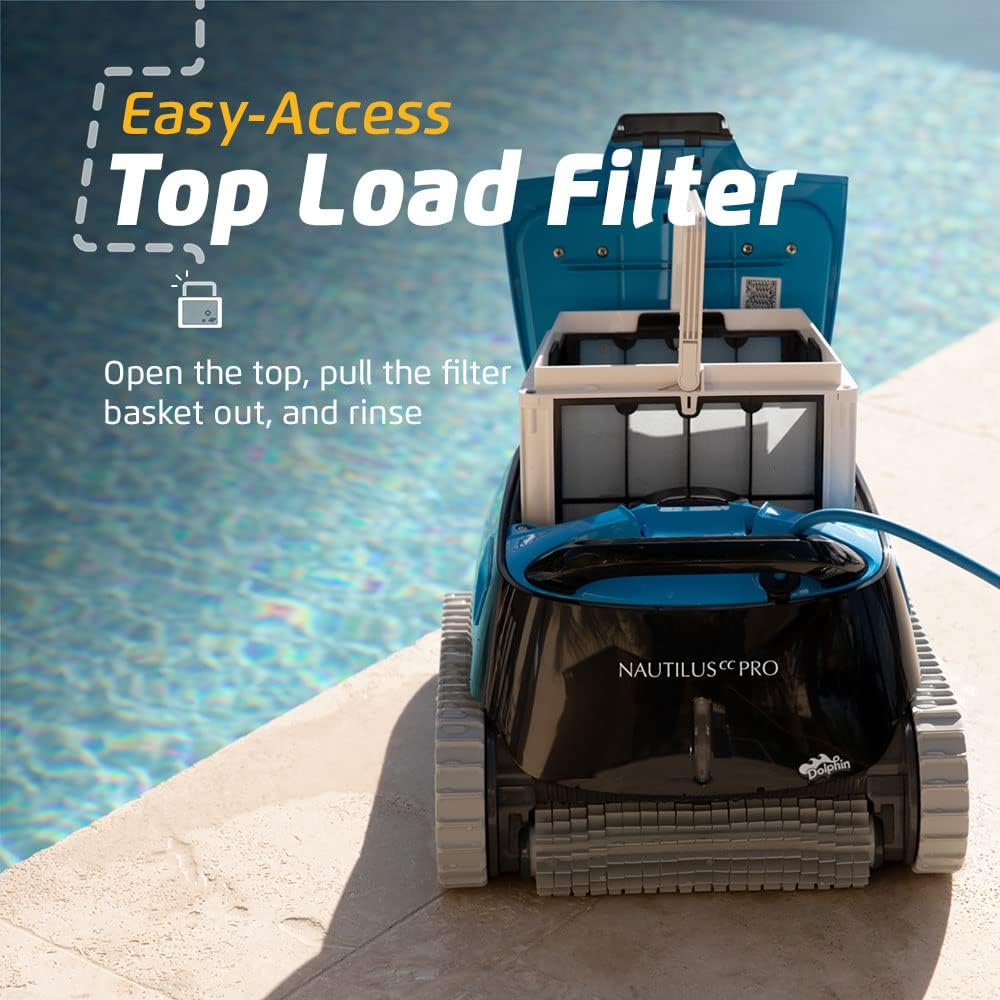 Dolphin Nautilus CC Pro Wi-Fi Automatic Robotic Pool Vacuum Cleaner Includes Ultra-Fine Filters for an Ultimate Clean, Ideal for In-Ground Pools up to 50 FT in Length