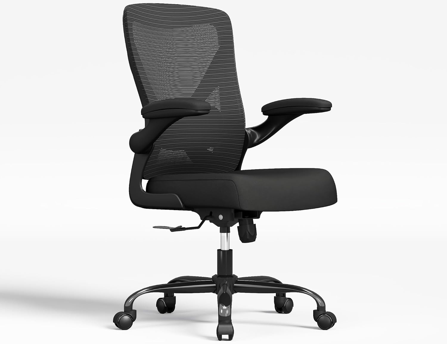 Ergonomic Office Chair with Lumbar Support - Adjustable Computer Desk Chairs for Home Office, Gaming, and Work - Comfortable and Supportive Desk Chairs for Adults (Black)