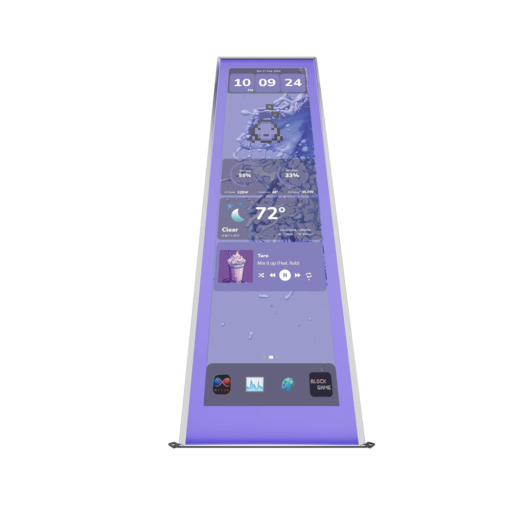 Hyte Y70 Touch Infinite Display Upgrade Screen Kit for PC Case - 14.9' IPS Display - 2.5K Resolution - 60Hz - 10-Point Touch - Taro Milk (Purple)