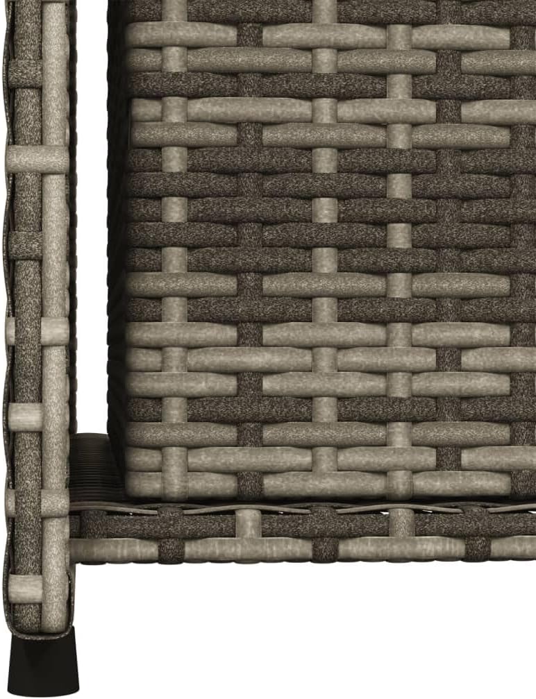 vidaXL Garden Storage Cabinet Grey PE Rattan Medium Durable