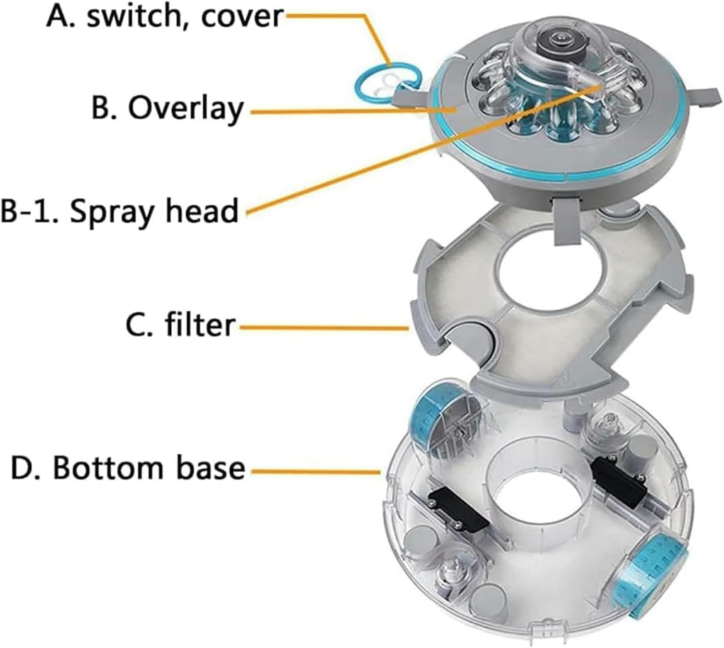 Swimming Pool Cleaning Robot,60l/m Strong Suction Cordless Pool Cleaner, Rechargeable Robotic Pool Cleaner, for Above-Ground or In-ground Swimming Pool Up to 540+Sq Ft