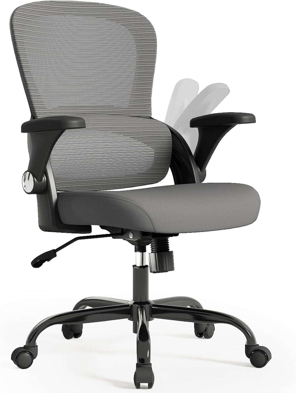 TRALT Office Chair - Ergonomic Office Chair with Back Support, Home Office Desk Chairs, 330lbs Wide Seat Big and Tall Office Chairs, Comfy Desk Chair for Work, Study, Office, Gaming (Black Grey)