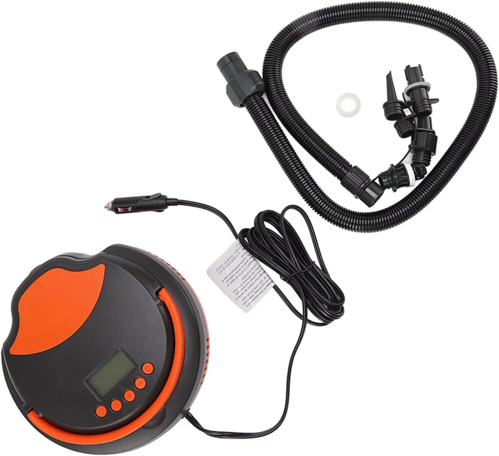 12V Vehicle Electric Air Pump High Pressure Inflatable Pump Electric Inflator for Paddle Board Surfboard Rubber Boat ABS Material 23.7 x 23.7 x 10.3cm