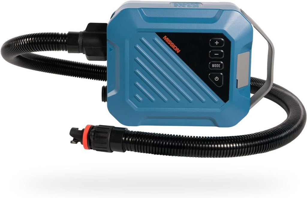 MISSION Electric Air Pump for Inflatables, Portable Battery Powered Inflator with Inflate and Deflate Modes for Paddle Boards, Water Mats, Air Mattress, Pool Floats (iSUP, Reef, Titan)