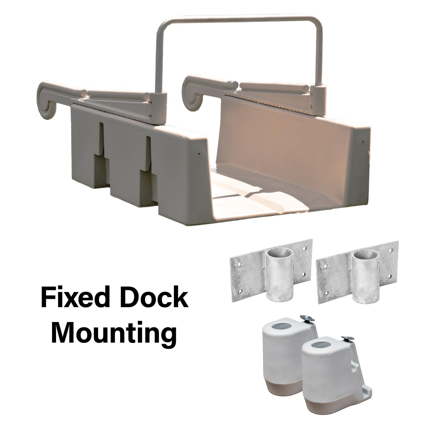 Personal Kayak Launch Station to Safely Launch Kayaks, Canoes, and Stand Up Paddle Boards, for Fixed Docks, 85-Inch x 48-Inch x 50-Inch, Gray