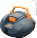 Planet Robotic Pool Cleaner, Cordless Pool Vacuum Robot with 100 Mins Runtime, Fast Charging, Powerful Suction, Self-Parking, Ideal for Above Ground Pools, Blue Grey