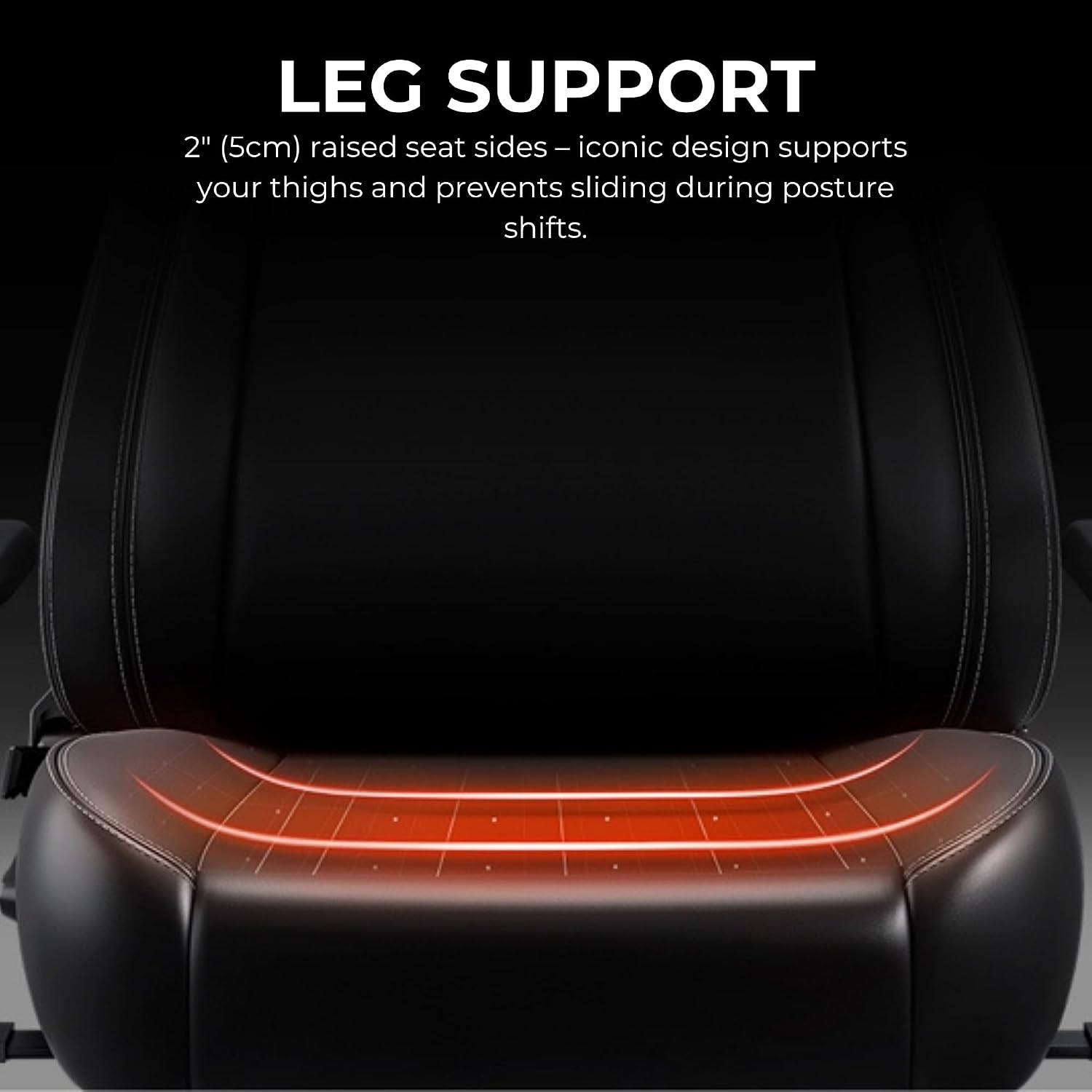 Anda Seat Novis Gaming Chair for Adults - XL Reclining Video Game Chairs, PVC Leather Ergonomic Office Chair, Heavy Duty Back Lumbar Support - Luxury Black Computer Chairs for Home & Work