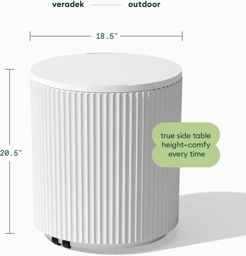 Veradek Outdoor Cooler Side Table - 2 in 1 - Designed for use as Outdoor Side Table, Patio Decor and Ice Chest