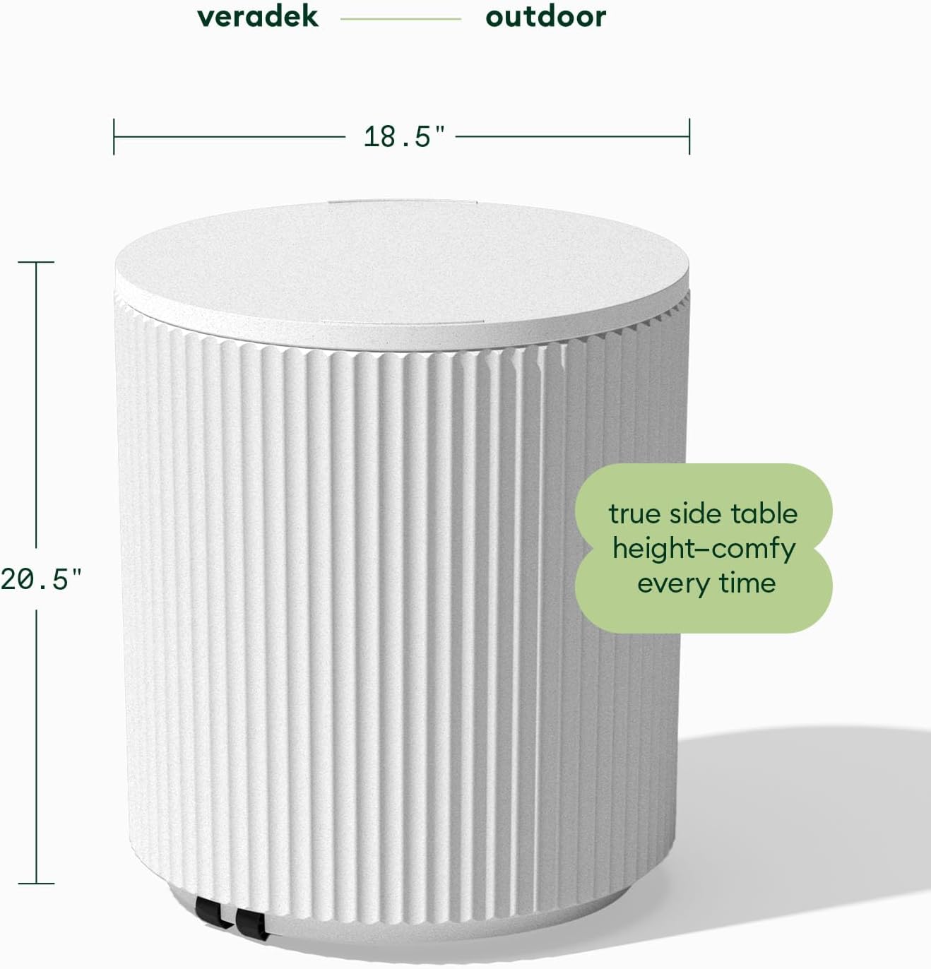 Veradek Outdoor Cooler Side Table - 2 in 1 - Designed for use as Outdoor Side Table, Patio Decor and Ice Chest