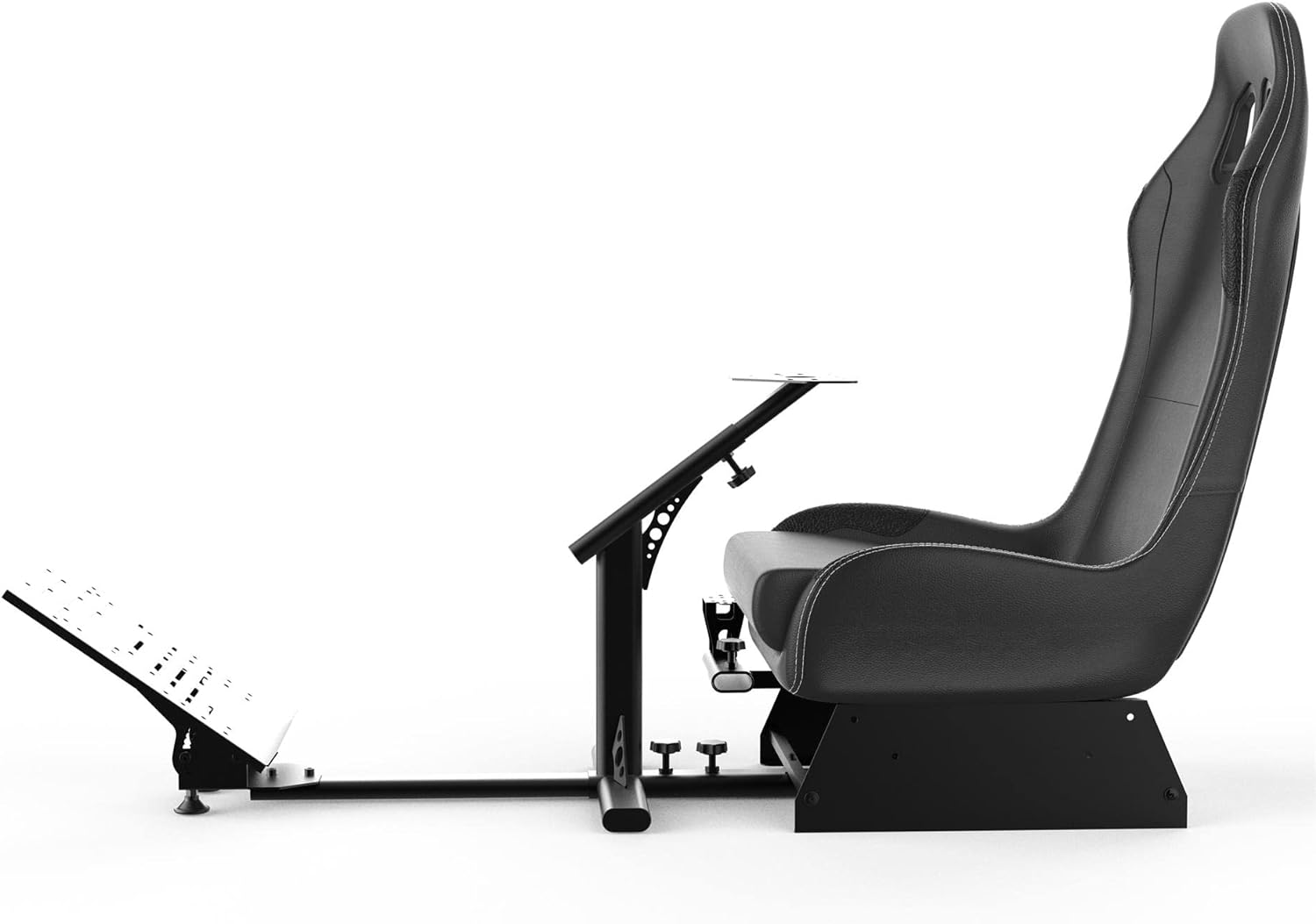 Sim Racing Cockpit with Seat | Compatible with G29 G920 G923 T248X T248 T300RS TX F458 T500RS| Easy to Install Racing Wheel Stand for PS5, Xbox, PC Gaming (Black/Black)