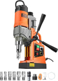 VEVOR Magnetic Drill, 1450W Motor 2 in Boring Diameter, 2878 lbf Portable Electric Mag Drill Press, with 6 Coring Bits, Variable Speed, Drilling Machine for Metal Surface, Home Improvement Industry