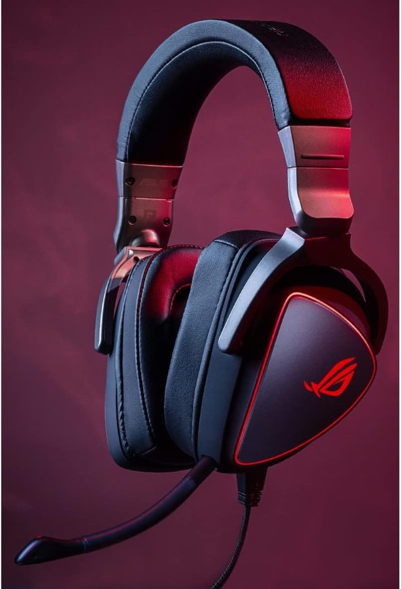 ASUS ROG Delta Origin Gaming Headset | Discord Certified Microphone, USB-C, Customizable LED Lighting, Compatible with Laptop, Nintendo Switch, Gaming Consoles, Smartphones and Smart Devices