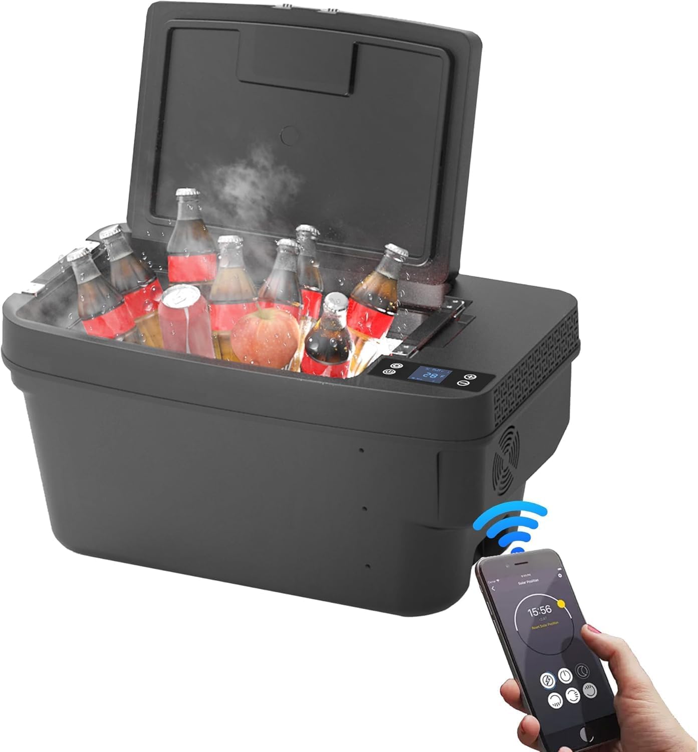 CHERY INDUSTRIAL.COM Car Refrigerator 12 Volt Tesla Fridge Model 3 Portable Car Freezer App Control -4℉-50℉ for Travel Camping Road Trip 22QT(20L)