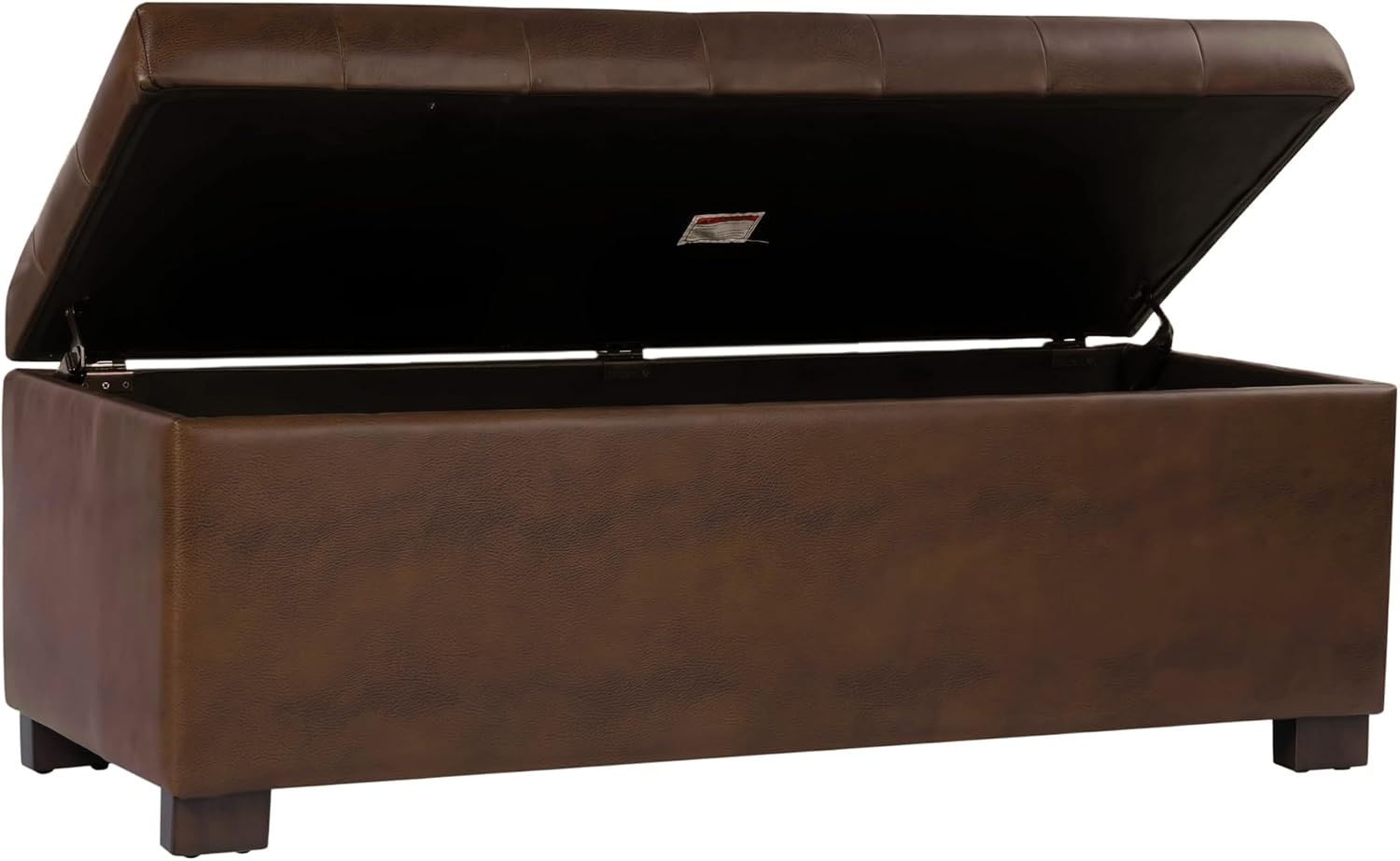 HomePop Large Tufted Storage Bench - Antique Brown