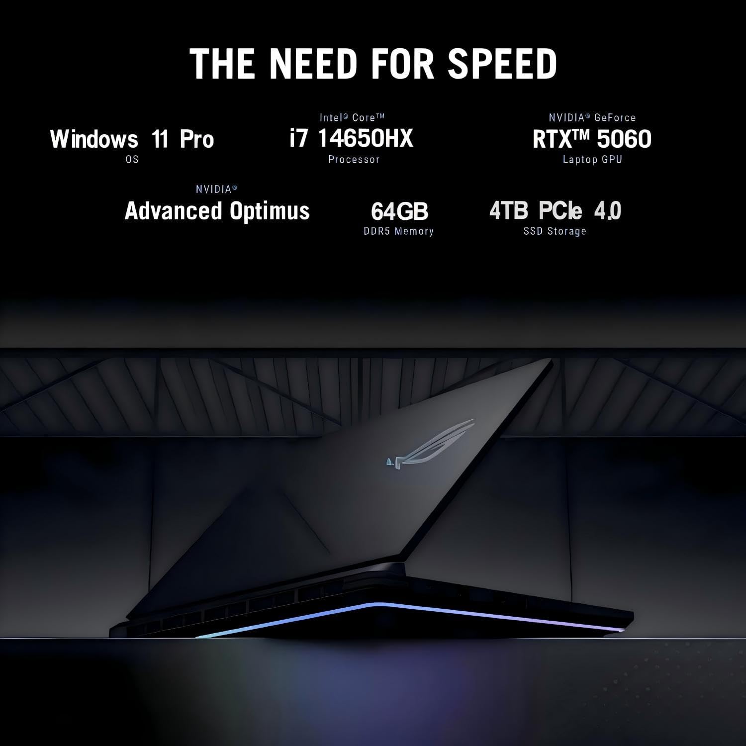 ASUS ROG Strix G16 Gaming Laptop, Intel 16-Core i7-14650HX, NVIDIA RTX 5060, 16' FHD+ 16:10 165Hz/3ms Display, 64GB DDR5, 4TB Gen 4 SSD, Dolby Atmos, Hires Audio, Windows 11 Pro, Wi-Fi 7, Accessories