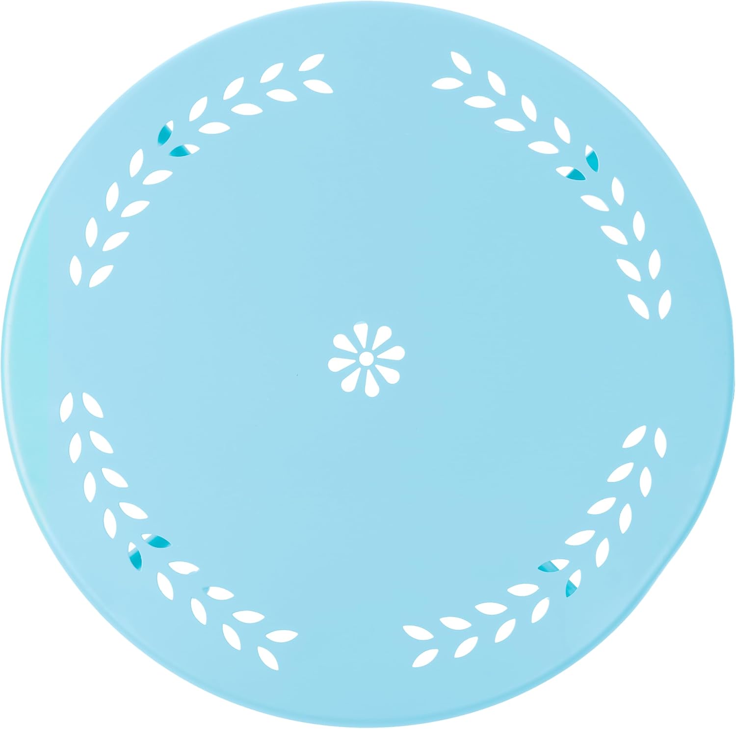 Merax 3 Pieces Bistro Set Iron Retro Bistro Table and Chairs Set of 2 Outdoor Dining Table Set for 2, Round Tabletop, All-Weather for Porch Patio Balcony Lawn Garden (Light Blue)