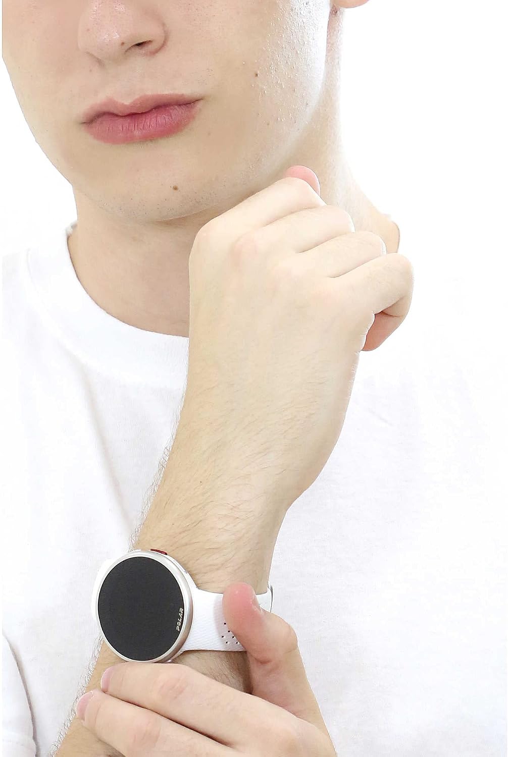 POLAR Pacer Pro Advanced Ultra-Light GPS Fitness Tracker Smartwatch for Runners with Training Program & Recovery Tools; S-L, for Men or Women, White-Red