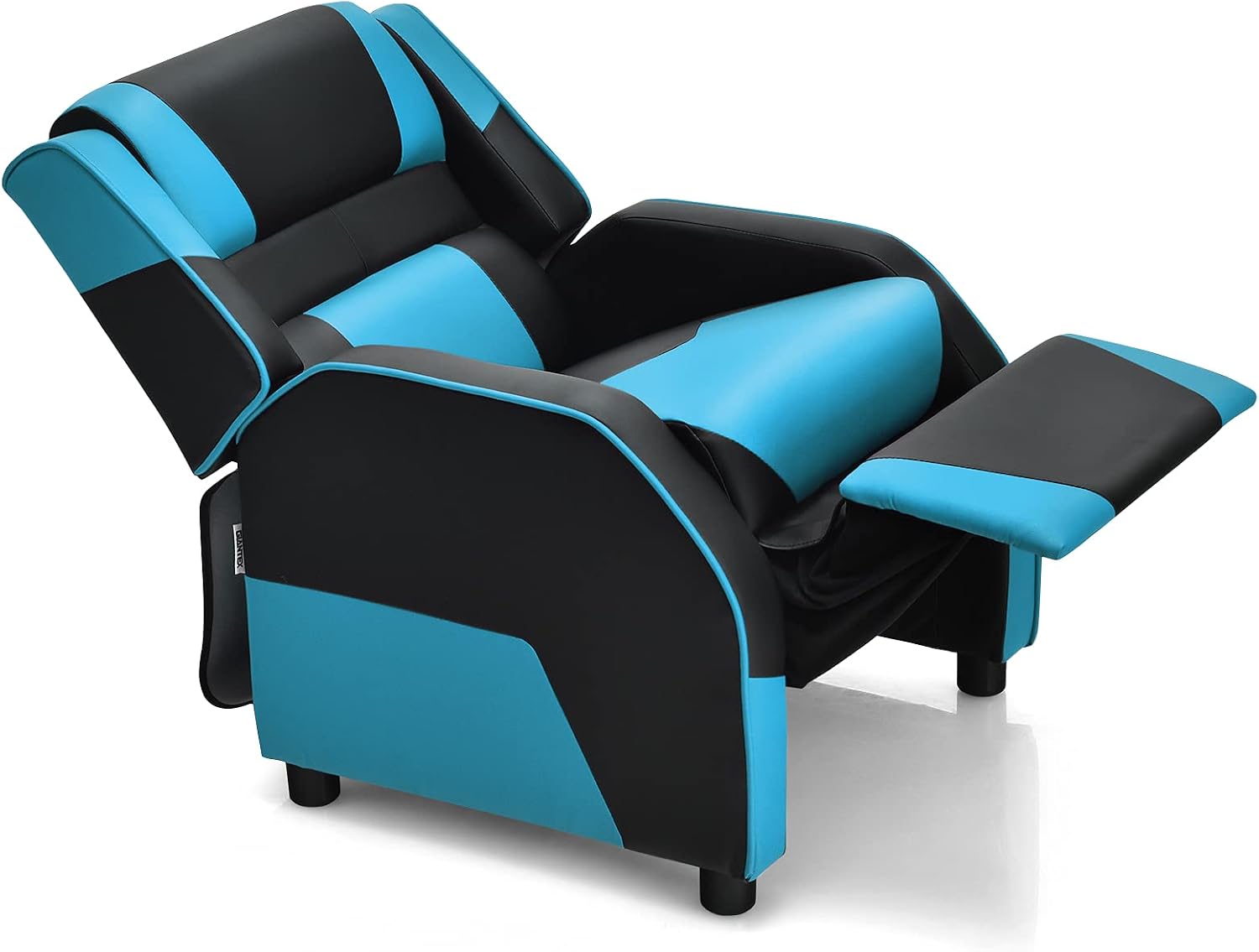 ARLIME Kids Recliner, PU Leather Kid Lounge Chair w/Footrest, Armrest, Headrest & Lumbar Support, Adjustable Gaming Toddler Sofa Armchair for Boys Girls (Blue)