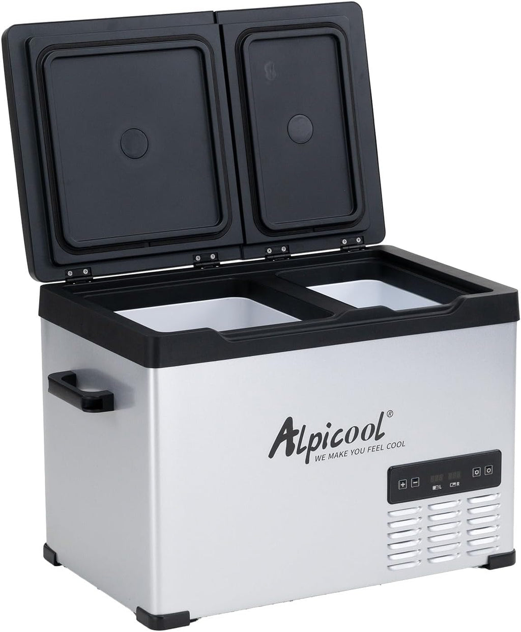 Alpicool CHS45 Dual Temperature Control 12 Volt Refrigerator 33 Quart Portable Car Fridge Freezer (-4°F~68°F) for Truck,RV,Camping and Travel