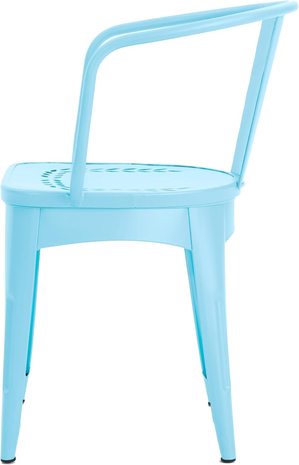 Merax 3 Pieces Bistro Set Iron Retro Bistro Table and Chairs Set of 2 Outdoor Dining Table Set for 2, Round Tabletop, All-Weather for Porch Patio Balcony Lawn Garden (Light Blue)