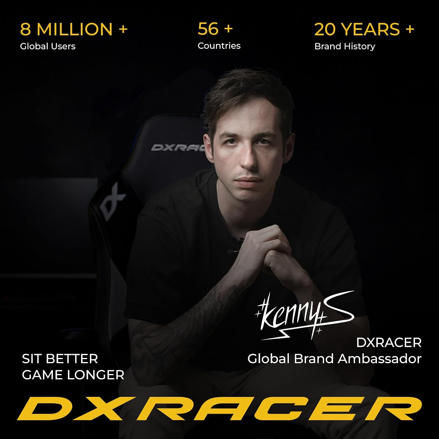 DXRacer Master XL Video Gaming Chairs for Adults, Ergonomic Reclining Computer Gaming Chair, Racing Style Height Adjustable (EPU Leatherette, Black Line)
