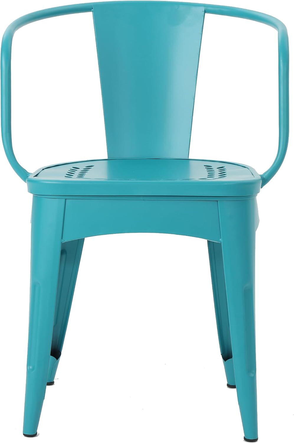 Merax 3 Pieces Bistro Set Iron Retro Bistro Table and Chairs Set of 2 Outdoor Dining Table Set for 2, Round Tabletop, All-Weather for Porch Patio Balcony Lawn Garden (Teal)