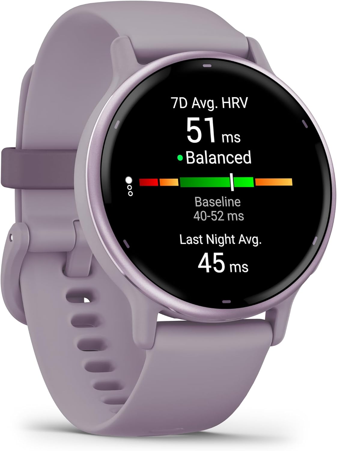 Garmin Vivoactive 5 Fitness Tracker Smart Watch for Women & Men with Metallic Orchid Bezel w/Orchid Case and Silicone Band with 11 Days Battery Life and Bright 1.2' AMOLED Touchscreen Display