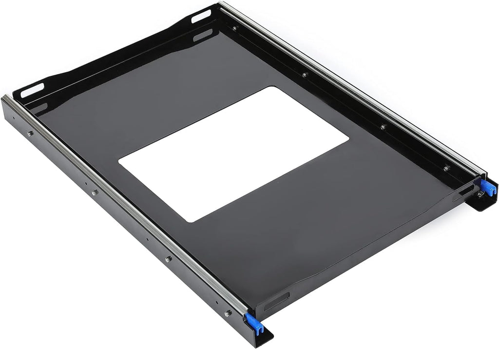 HECASA Fridge Slide Inner 29.3'' x 18.7'' Portable Rail Draw Tray Slider For RV Pickup SUV Van Trailer Refrigerator Freezer Cooler Slide Out Powder Coated Steel Black