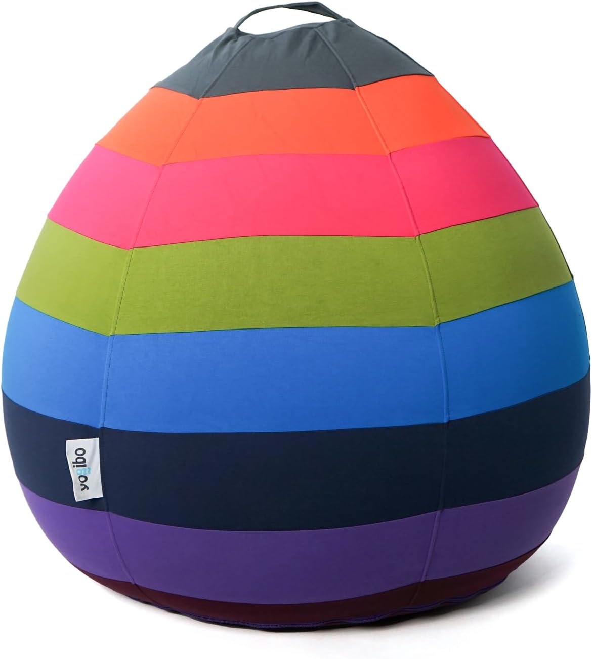 Yogibo Pod X Small Bean Bag Lounger Chair for Adults and Teens with Filling, Soft, Plush, Comfy, Sensory Lounge Beanbag, Washable Cover, Rainbow