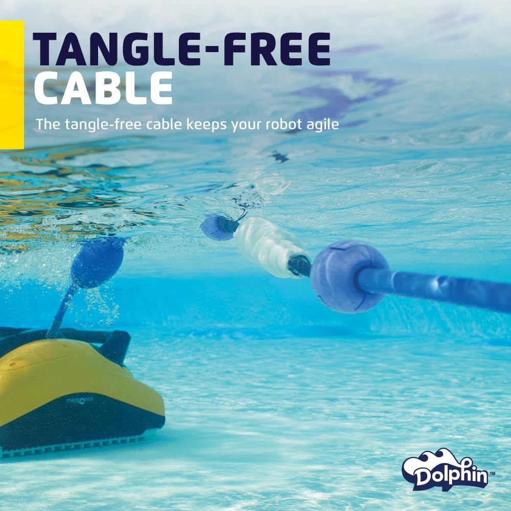 Dolphin W20 Automatic Robotic Pool Vacuum Cleaner Includes Remote Control and Caddy, Floor Cleaning Only, Ideal for Commercial Shallow Depth Pools up to 78 FT in Length