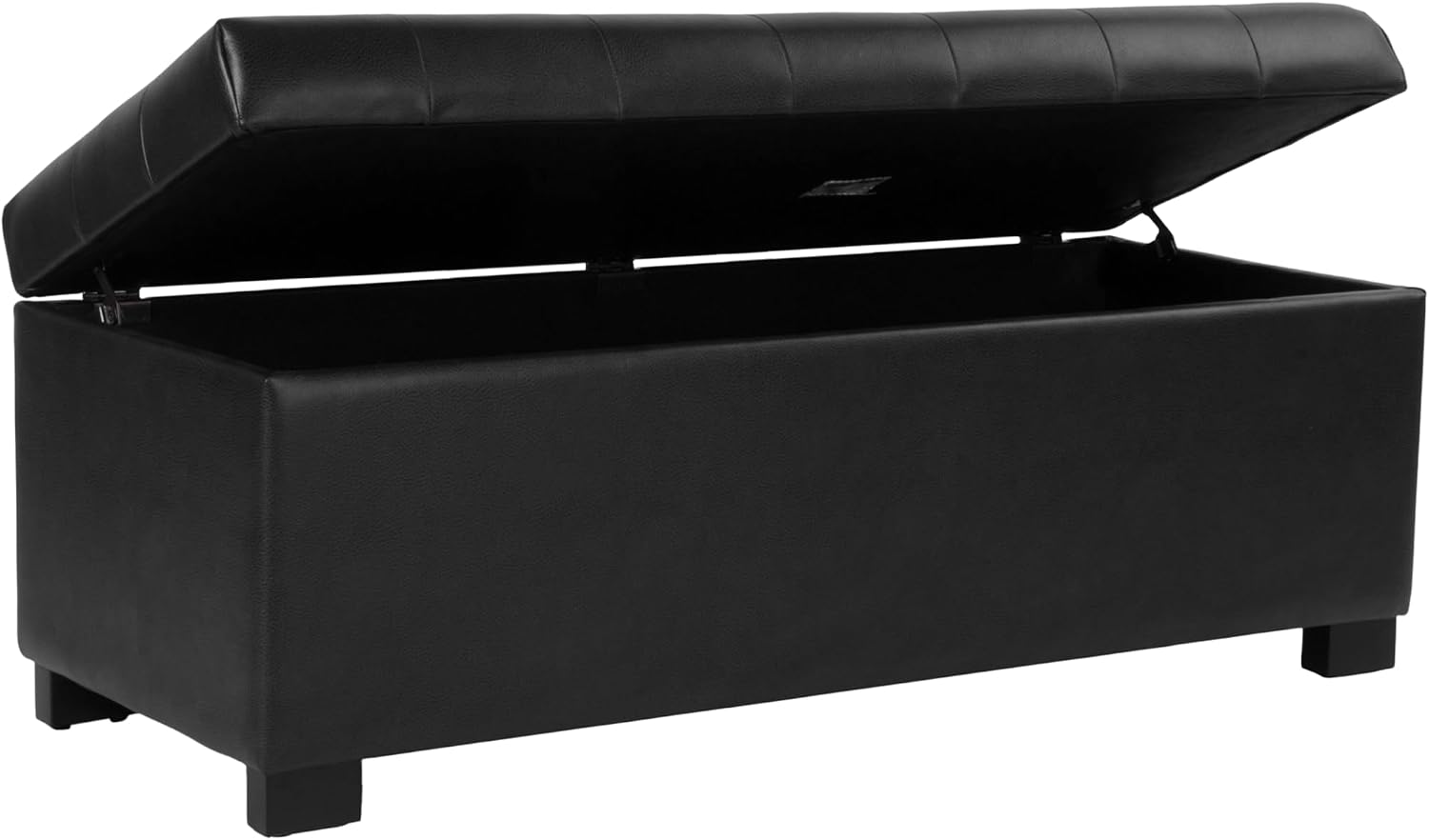 HomePop Large Tufted Storage Bench - Classic Black