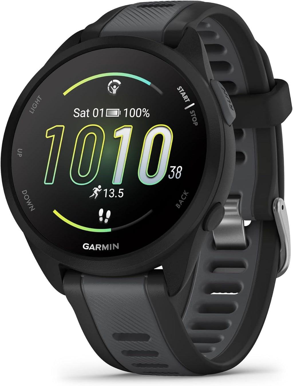 Garmin Forerunner 165 GPS Running Smartwatch, Fitness Tracker Smart Watch for Women and Men Bundle with Accessories - Black/Slate Gray