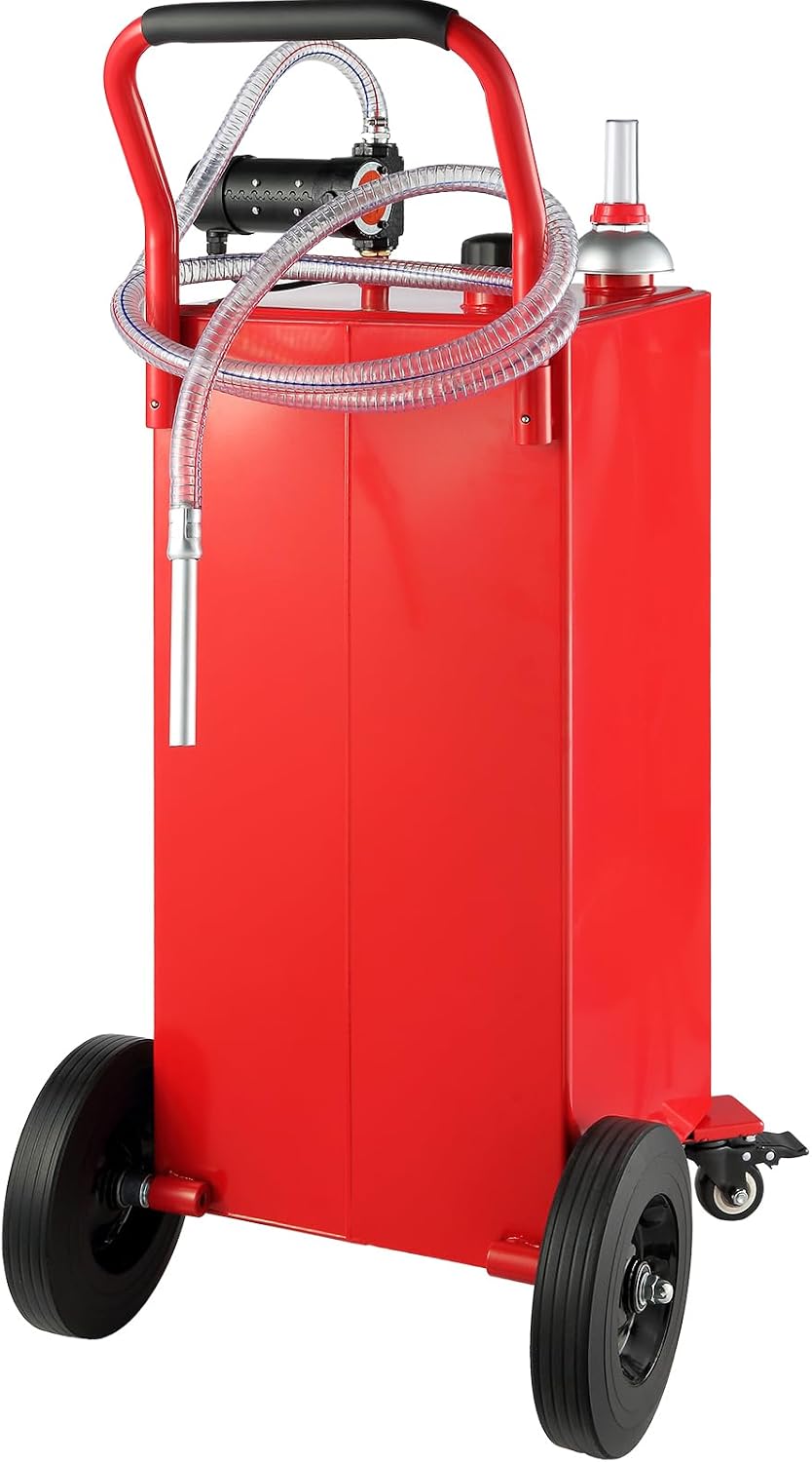 VEVOR 30 Gallon Diesel Caddy, 23.5 L/min, 180W Portable Storage Tank Container with Electric Pump Wheels, Diesel Transfer Storage Tank for Fueling