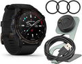 Garmin Descent Mk3i Watch-Style 51mm Dive Computer (Carbon Gray, Black Band) Bundle with Focus Camera Charger Stand for Smartwatches and Focus Camera 9H Tempered Glass Screen Protector Film (3 Items)