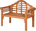 Tangkula Folding Outdoor Eucalyptus Wood Bench, 49' Large Foldable Solid Wood Garden Park Bench, 2-Person Loveseat Chair for Entryway, Deck, Porch, Poolside & Balcony