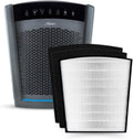 Hunter HP800 Air Purifiers for Home Large Room and Bedroom. True HEPA Air Purifier for Pets, Odors, Allergens, Smoke, Dust, VOC's. Value Bundle w/Extra Filter. Cleans 2585 Ft² per hour. Graphite